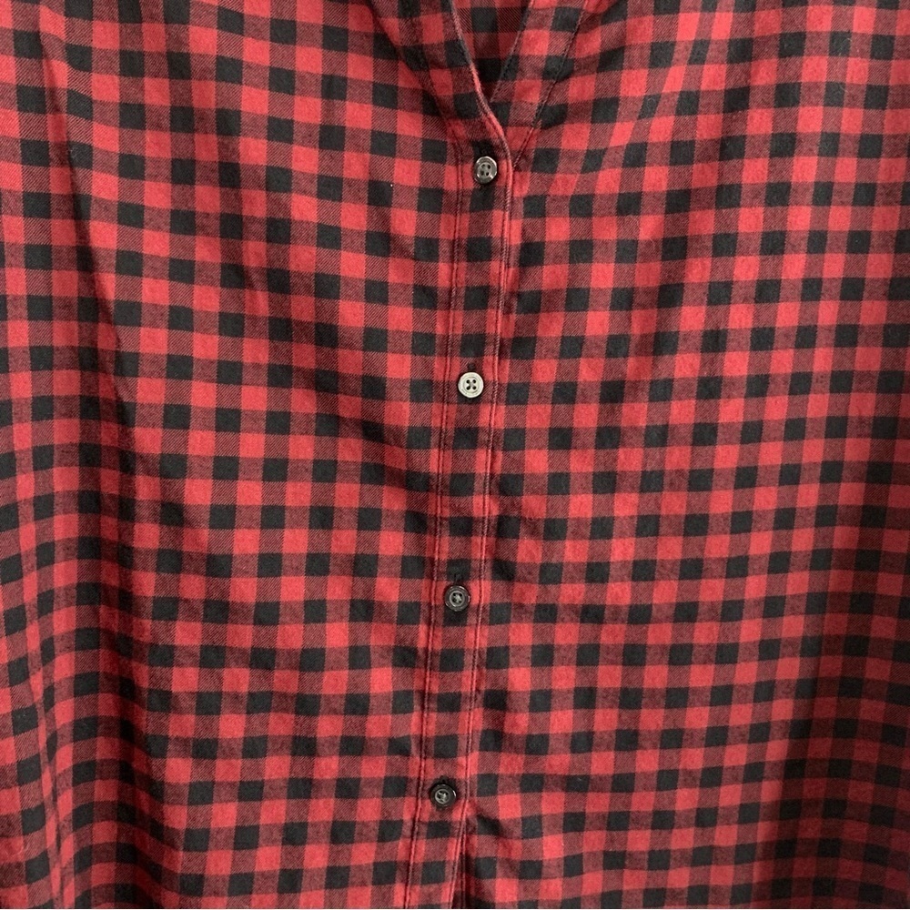 Calvin Klein Jeans Red and Black Plaid Button Down, size L - Picture 4 of 9